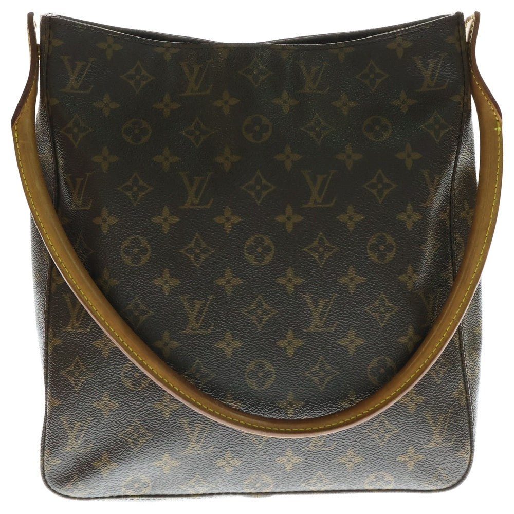 LOUIS VUITTON(ルイヴィトン) ルーピングGM モノグラム PVC レザー ショルダー トートバッグ ゴールド金具 ブラウン M51145