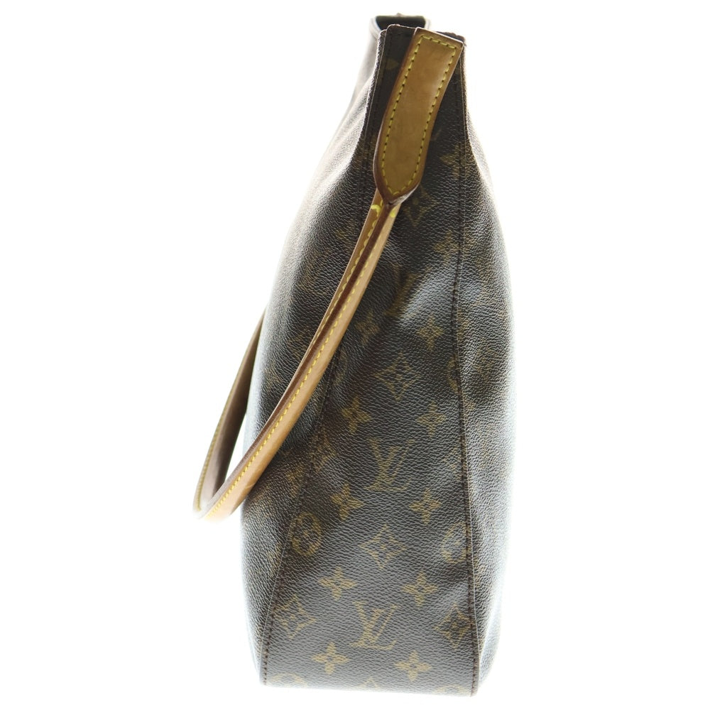 LOUIS VUITTON(ルイヴィトン) ルーピングGM モノグラム PVC レザー ショルダー トートバッグ ゴールド金具 ブラウン M51145