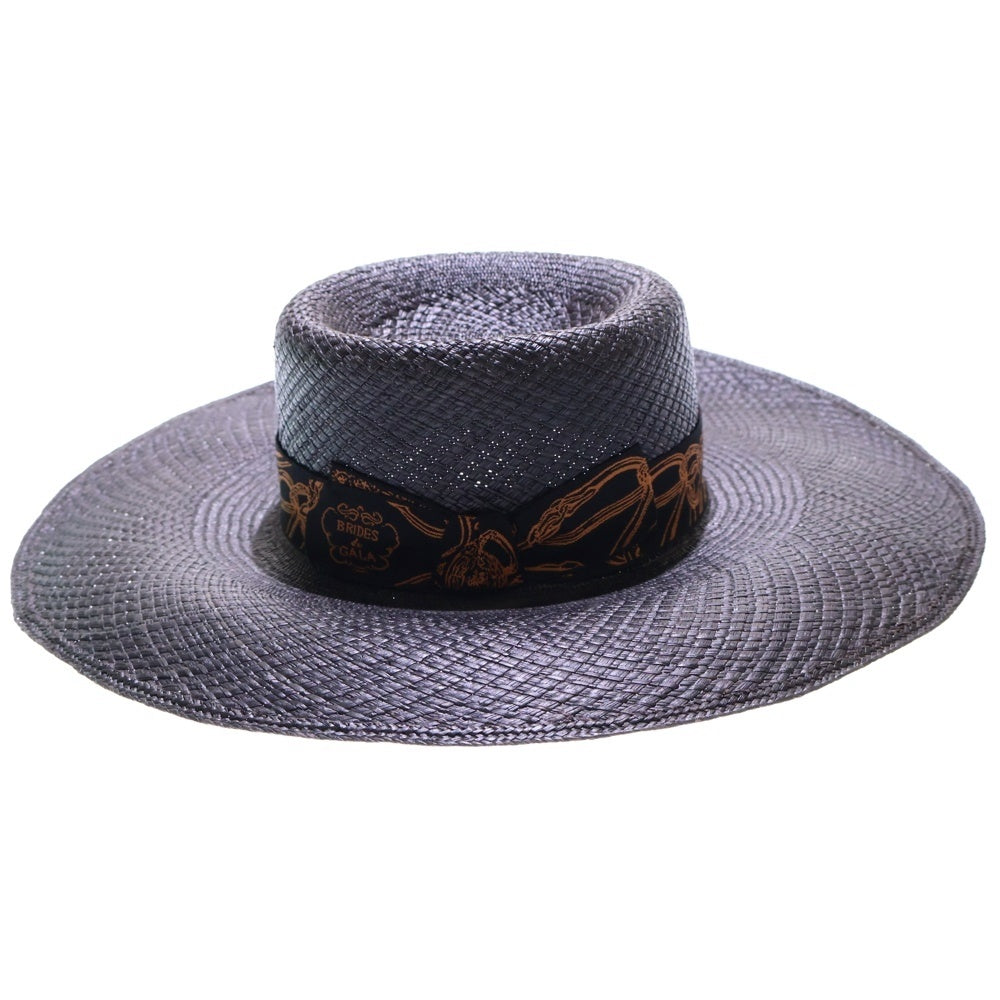 HERMES(エルメス) グラントゥラララ シルクリボン付き ストローハット 麦わら帽子 ブラック