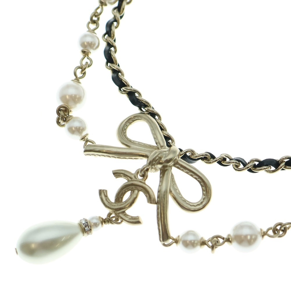 CHANEL(シャネル) ココマーク リボンチャーム フェイクパール