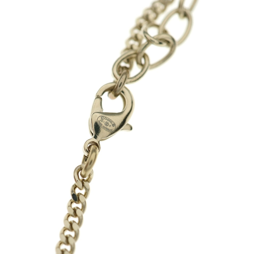 CHANEL(シャネル) ココマーク 5連フェイクパール ブレスレット チェーン ゴールド GP A21P レディース