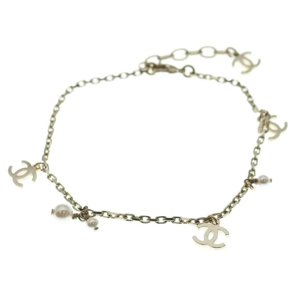 CHANEL(シャネル) ココマーク フェイクパール ブレスレット ゴールド チェーン GP A21P