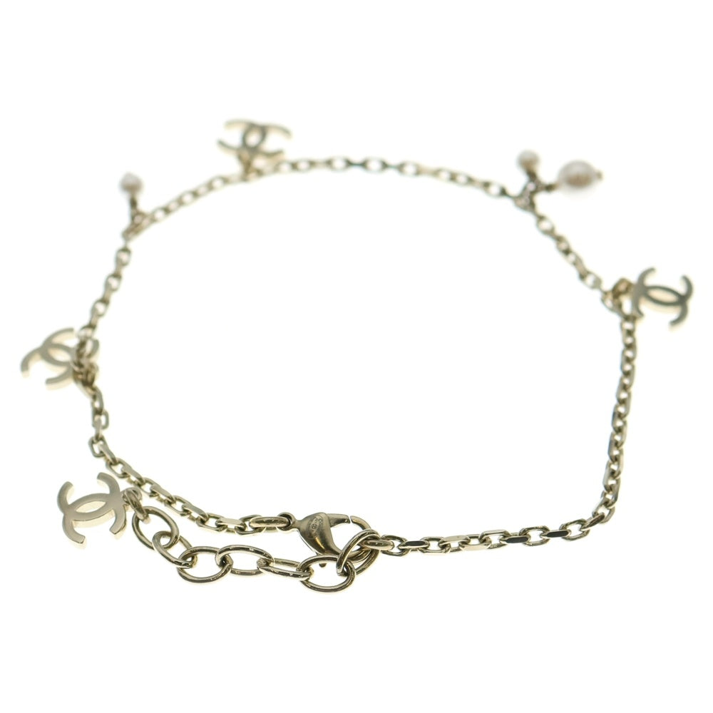 CHANEL(シャネル) ココマーク フェイクパール ブレスレット ゴールド チェーン GP A21P