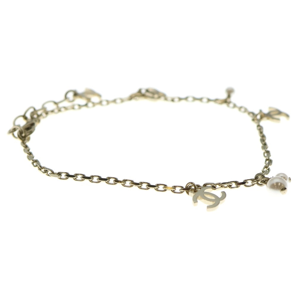 CHANEL(シャネル) ココマーク フェイクパール ブレスレット ゴールド チェーン GP A21P