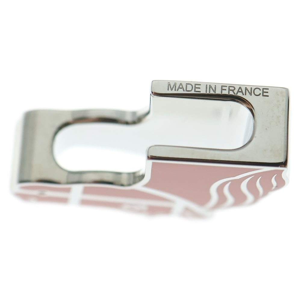 HERMES(エルメス) ホース ツイリーリング カドリージュ 馬 モチーフ スカーフリング シルバー×オレンジ