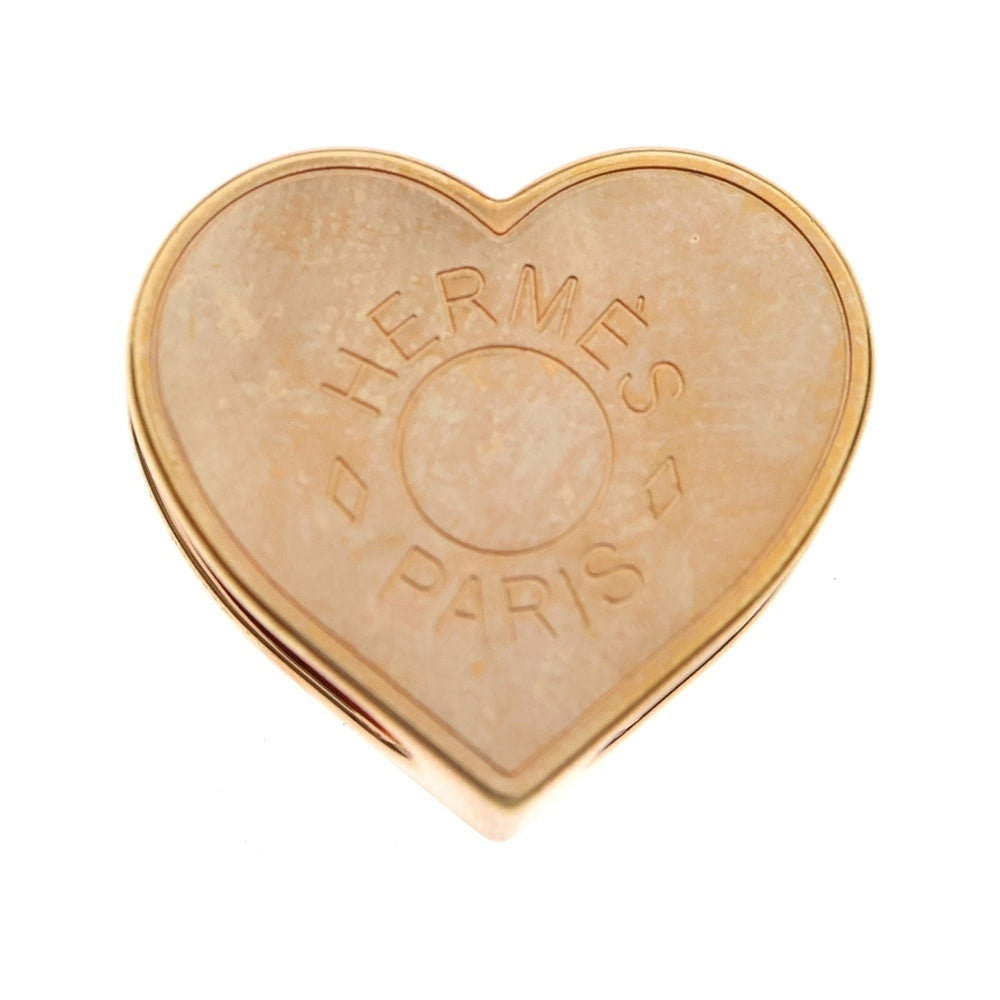 HERMES(エルメス) ミニクール ハートモチーフ ロゴ スカーフリング ツイリー ピンクゴールド