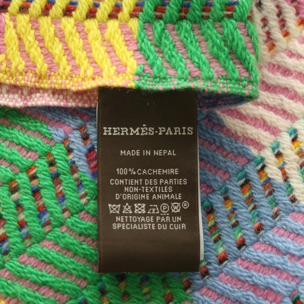 HERMES(エルメス) マルチカラー カシミヤウール マフラー