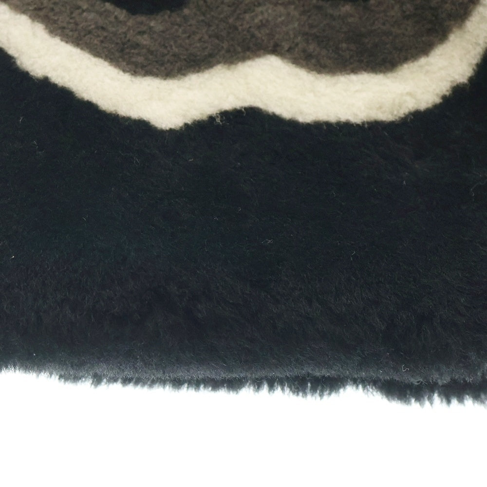 CHANEL(シャネル) ココマーク ロゴ シャドー カシミヤ ムートン マフラー ブラック
