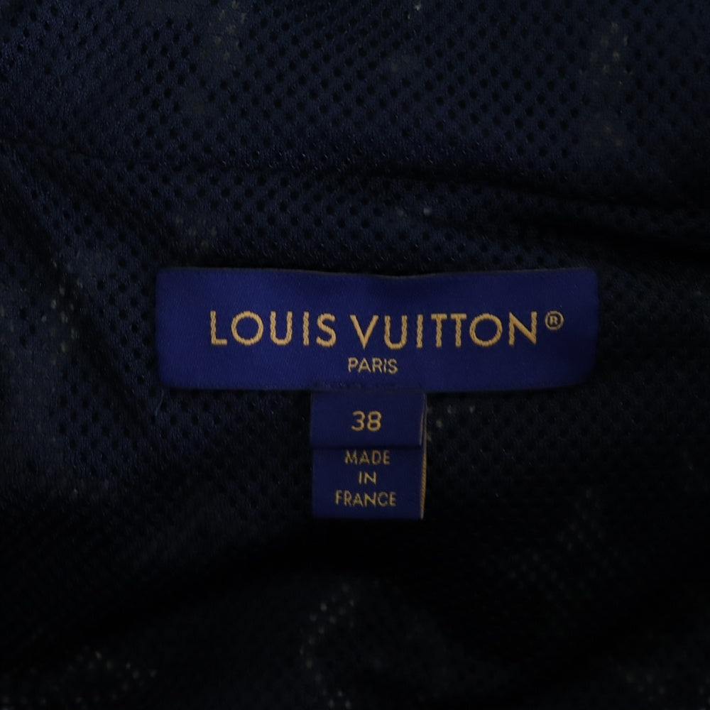 LOUIS VUITTON(ルイヴィトン) 24SS モノグラム総柄 テディ ノースリーブ ボア フーデッド ジップアップ ジャケット ベスト ブラウン RW241W GP1 FQJA04