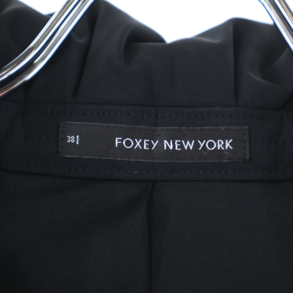 FOXY NEW YORK(フォクシーニューヨーク) ビッグカラー スナップボタン 中綿ジャケット ブラック レディース 26508-NAJFA215C