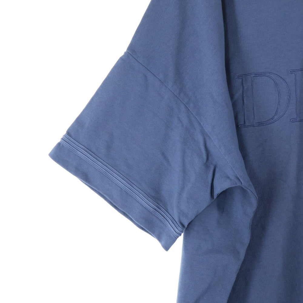 Christian Dior(クリスチャンディオール) 24AW ×STONE ISLAND ストーンアイランド ロゴ クルーネック 半袖Tシャツ カットソー ブルー 493J638A0554