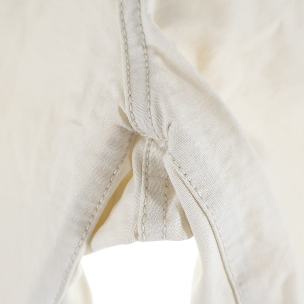 Christian Dior(クリスチャンディオール) CDハートロゴ刺繍 コットン ワイド ストレート ボタンフライ ハーフ ショートパンツ ショーツ ホワイト 313D008D384X