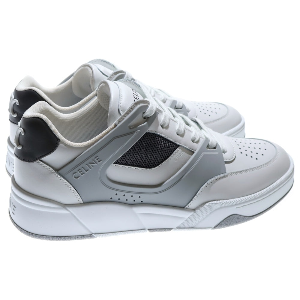 CELINE(セリーヌ) 25SS トレーナー CT-09 トリオンフ ロゴ レザー レースアップ ローカットシューズ スニーカー ホワイト/グレー