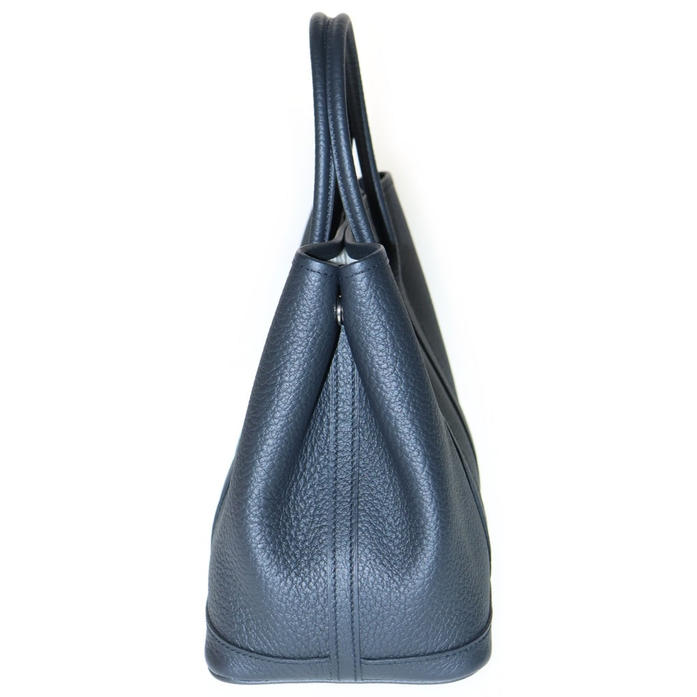 HERMES(エルメス) ガーデンパーティTPM ハンドバッグ ブラック ネゴンダ シルバー金具 □R刻印 箱