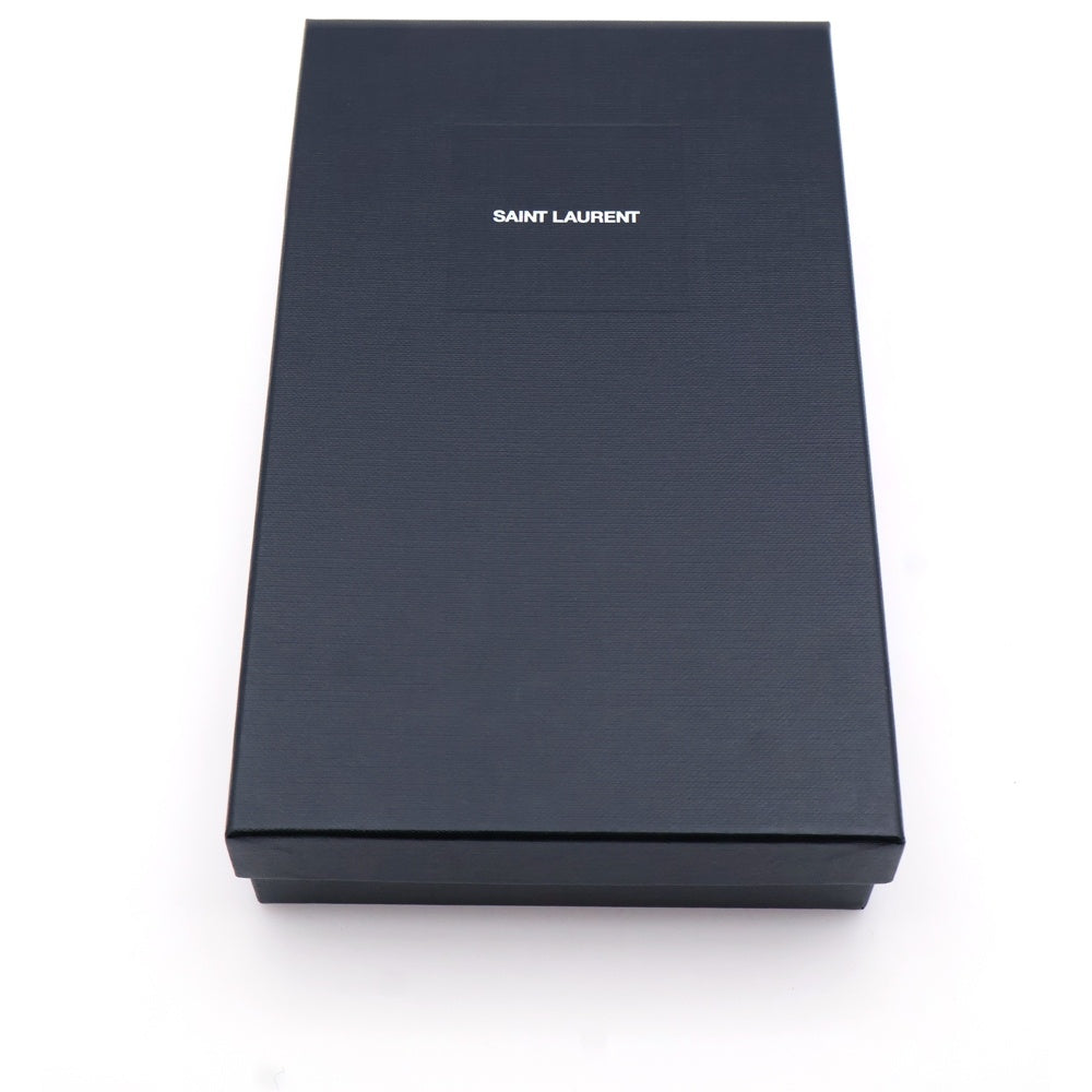 SAINT LAURENT PARIS(サンローランパリ) カサンドラ Vステッチ キルティングレザーロングウォレット 長財布 ブラック/ゴールド GD金具 372264