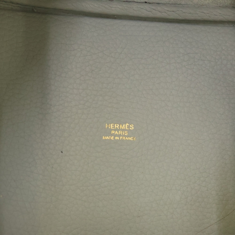 HERMES(エルメス) ピコタンロックPM ブルーブリュム トリヨンクレマンス レザーハンドバッグ グレー GD金具 Y刻印