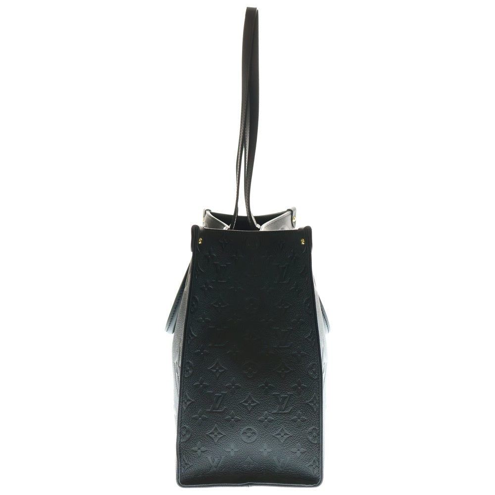 LOUIS VUITTON(ルイヴィトン) オンザゴーGM モノグラム アンプラント エンボスレザー ショルダー トートバッグ ゴールド金具 ブラック M44925