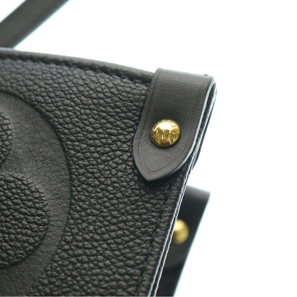 LOUIS VUITTON(ルイヴィトン) オンザゴーGM モノグラム アンプラント エンボスレザー ショルダー トートバッグ ゴールド金具 ブラック M44925
