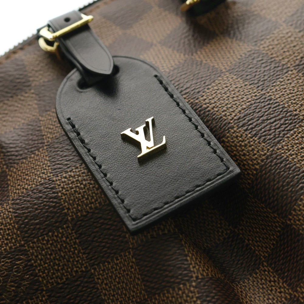 LOUIS VUITTON(ルイヴィトン) オデオン トートPM ダミエ PVC レザー 2WAY ハンド ショルダー トートバッグ ゴールド金具 ブラウン/ブラック N45282