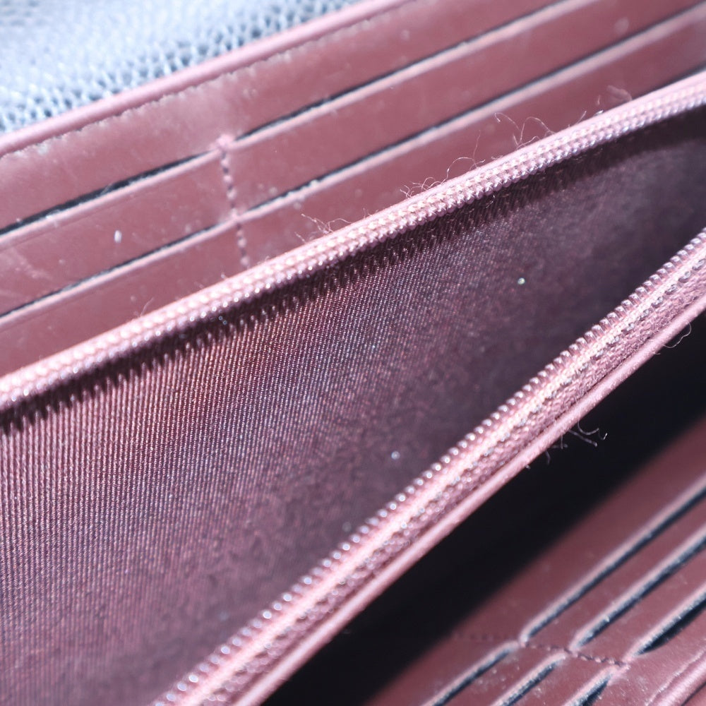 CHANEL(シャネル) マトラッセ クラシック ココマーク キャビアスキン レザー ロングウォレット 二つ折り長財布 ゴールド金具 ブラック 24番台