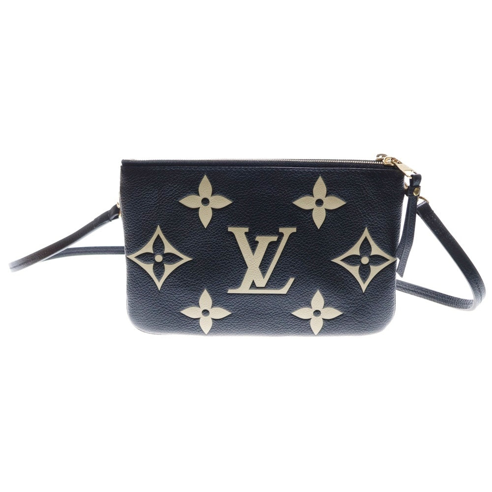 LOUIS VUITTON(ルイヴィトン) モノグラムアンプラント ドゥーブルジップ ショルダーバッグ ブラック レザー M80787 ICタイプ