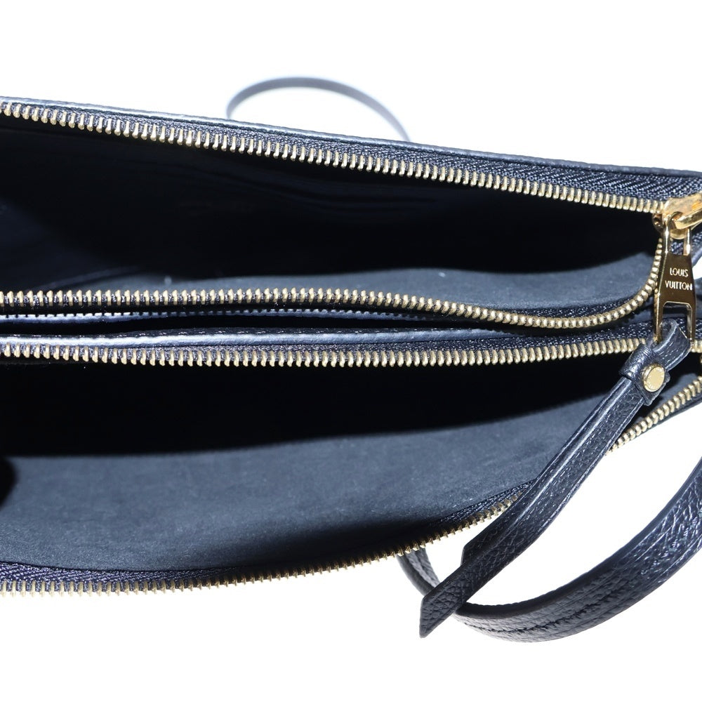 LOUIS VUITTON(ルイヴィトン) モノグラムアンプラント ドゥーブルジップ ショルダーバッグ ブラック レザー M80787 ICタイプ