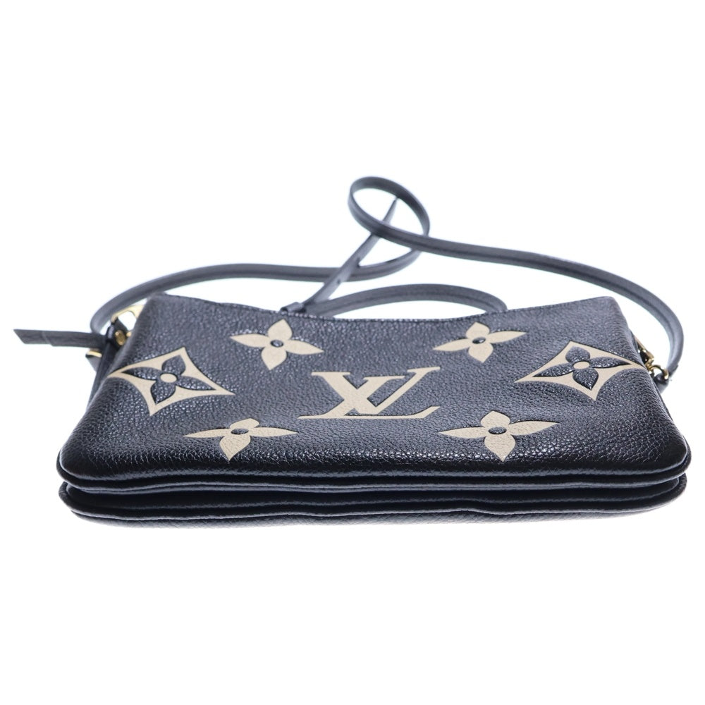 LOUIS VUITTON(ルイヴィトン) モノグラムアンプラント ドゥーブルジップ ショルダーバッグ ブラック レザー M80787 ICタイプ