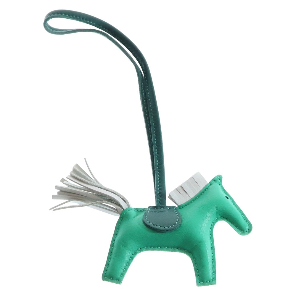 HERMES(エルメス) ロデオチャーム PM ミント×マラカイト×ブルーブリュム アニョーミロ レザー グリーン Z刻印