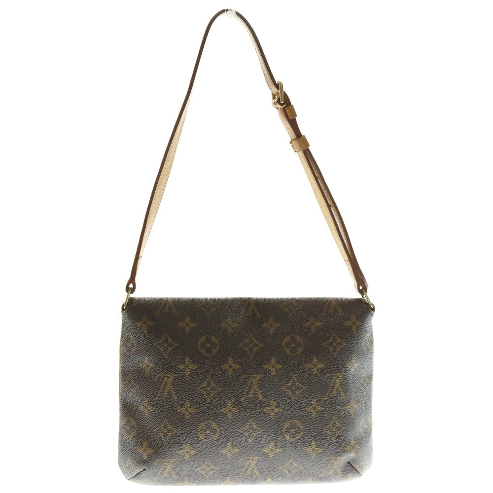 LOUIS VUITTON(ルイヴィトン) モノグラム ミュゼット タンゴ ショルダーバッグ ブラウン レザー×PVC ゴールド金具 M51257