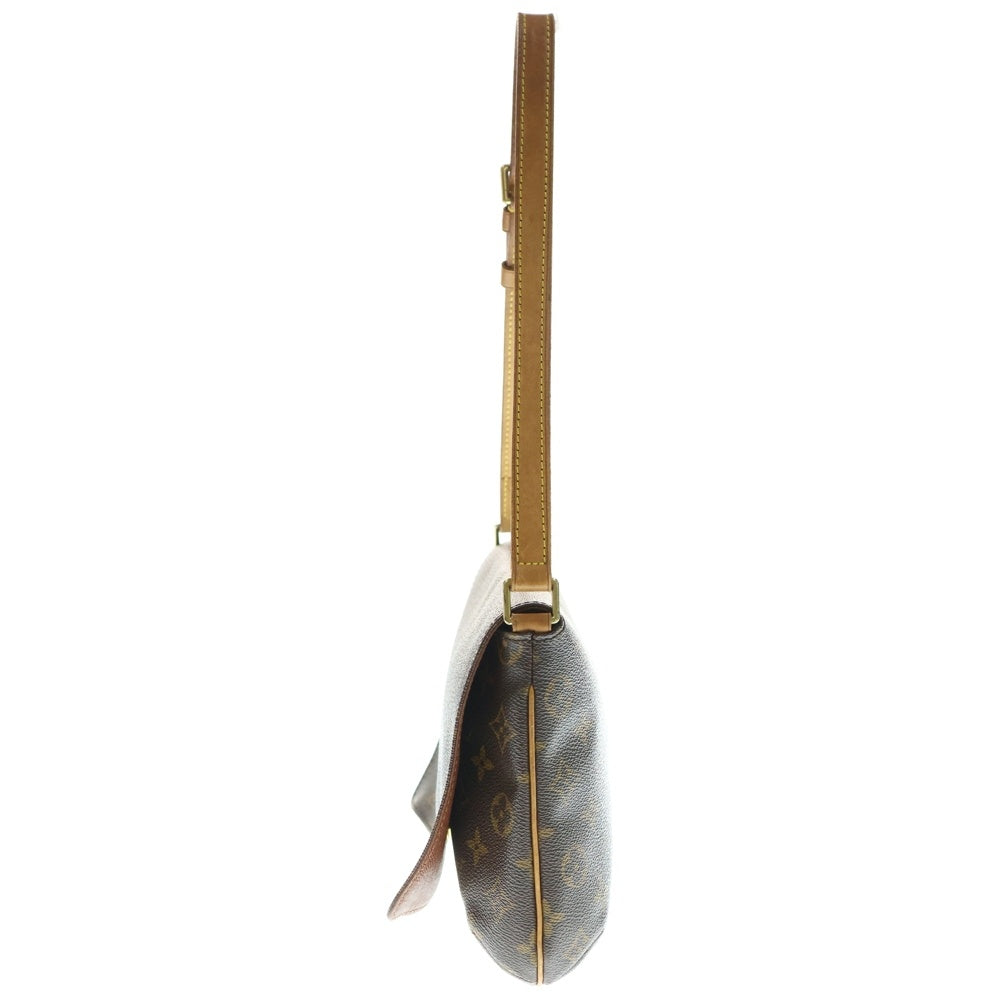 LOUIS VUITTON(ルイヴィトン) モノグラム ミュゼット タンゴ ショルダーバッグ ブラウン レザー×PVC ゴールド金具 M51257