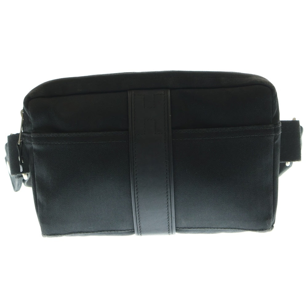 HERMES(エルメス) アカプルコ サンチュール ショルダーバッグ ウエストバッグ ボディバッグ ブラック ナイロン×レザー