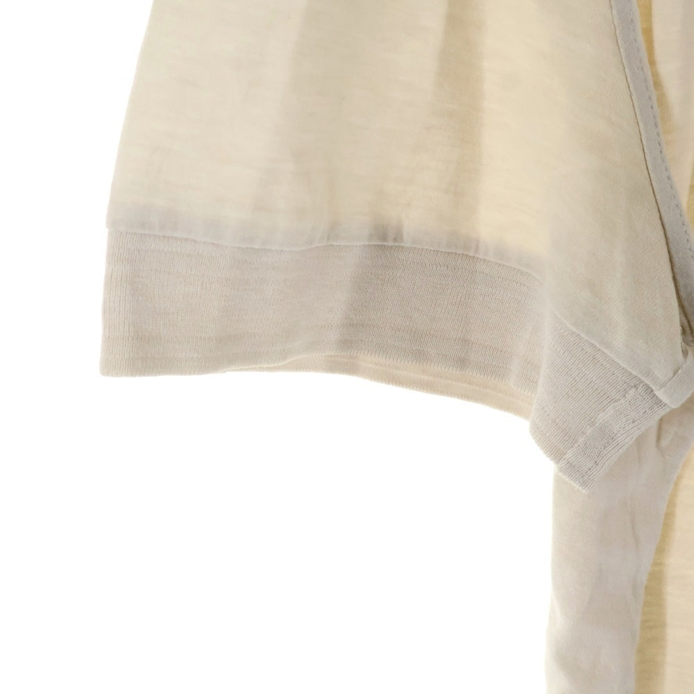 LOUIS VUITTON(ルイヴィトン) ロゴプリントクルーネック半袖Tシャツ カットソー アイボリー RM112M