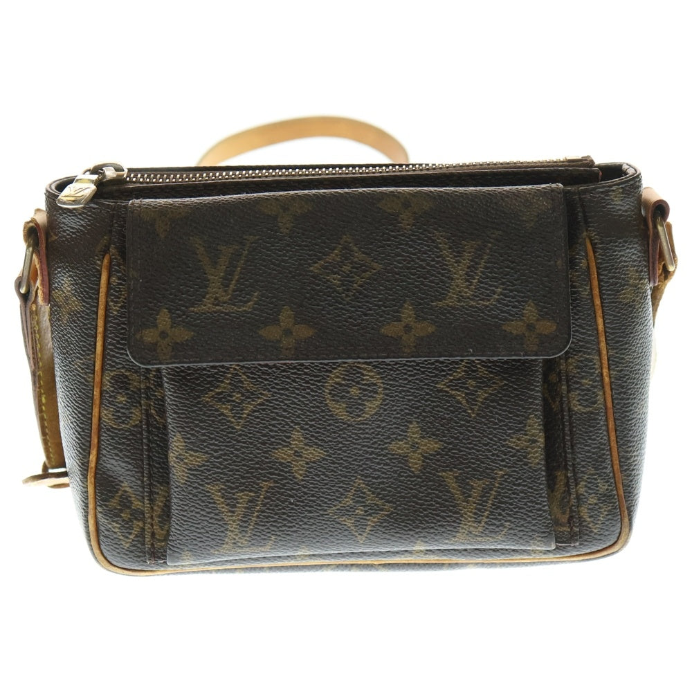 LOUIS VUITTON(ルイヴィトン) モノグラム ヴィバ・シテPM ショルダーバッグ ミニバッグ ブラウン レザー ゴールド金具 M51165