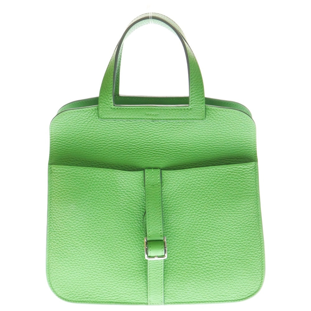 HERMES(エルメス) アルザン25 トリヨンクレマンス ヴェールユッカ レザー 2WAY ハンド ショルダーバッグ シルバー金具 グリーン B刻印 レディース