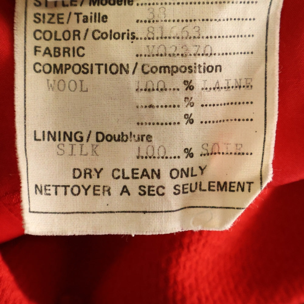 CHANEL(シャネル) 93P スプリングコレクション ココマークボタン ウール 5B テーラードジャケット レッド レディース P01409V02270