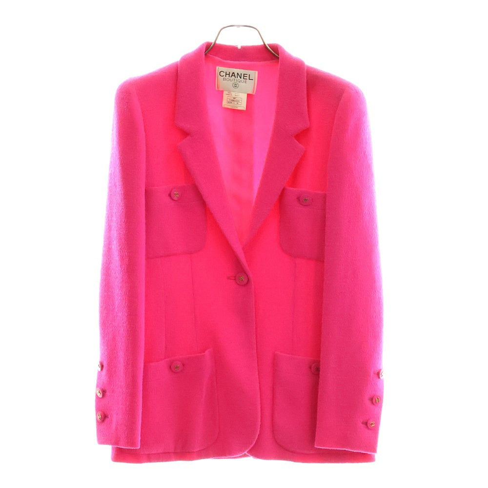 CHANEL(シャネル) 95P スプリングコレクション ココマークボタン ウール 1B テーラードジャケット ピンク レディース P04966V04021