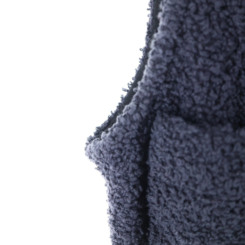 CHANEL(シャネル) 95P ココマークボタン パイル ジップアップ ノースリーブ タイト ワンピース ネイビー レディース