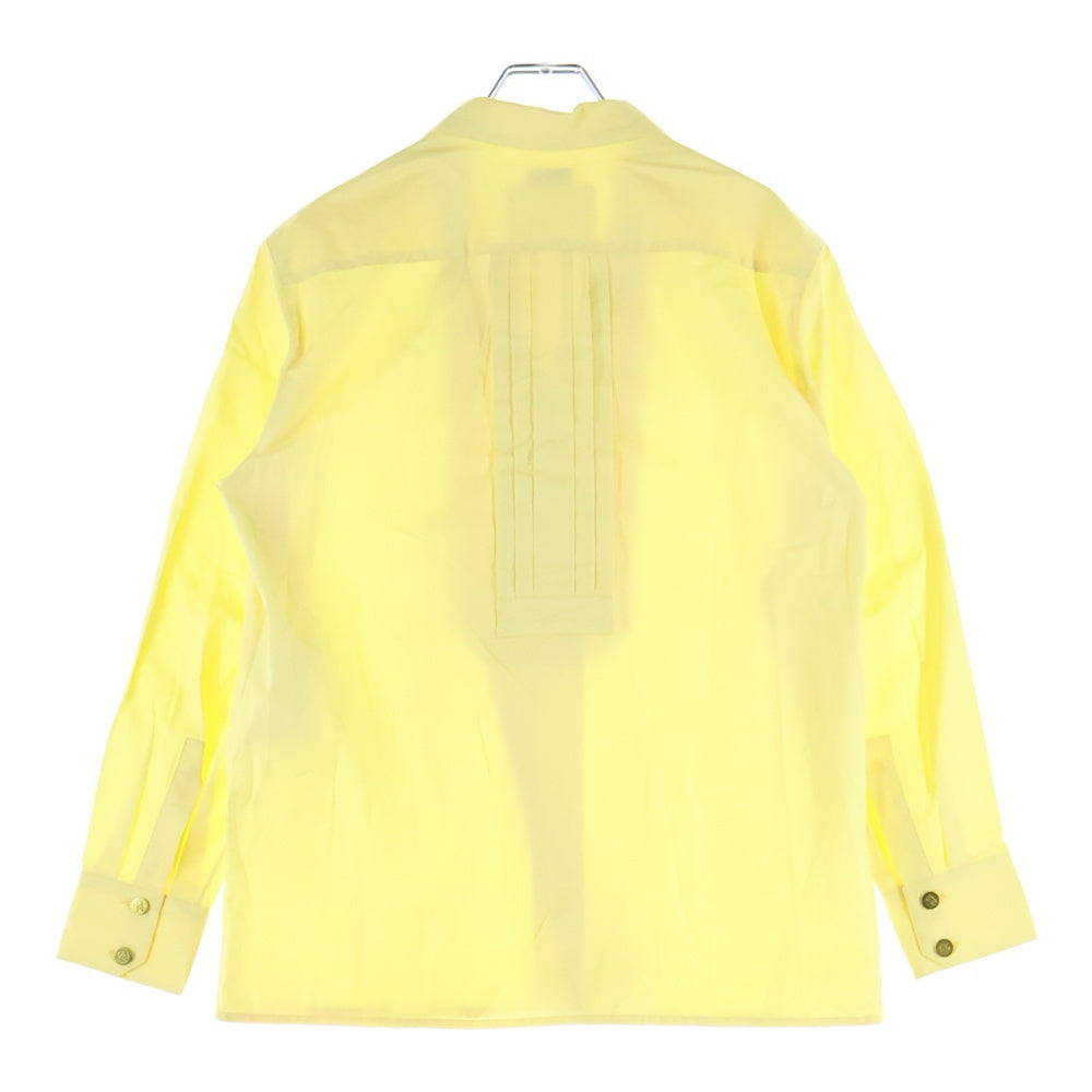 CHANEL(シャネル) ココマークボタン コットン ダブルブレスト プルオーバー 長袖シャツ ブラウス イエロー レディース P04914V03571