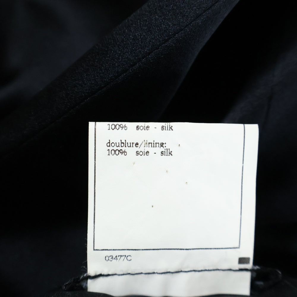 CHANEL(シャネル) 95AW ココマークボタン シルクサテン ミディアム タイトスカート ブラック レディース P05731V02143