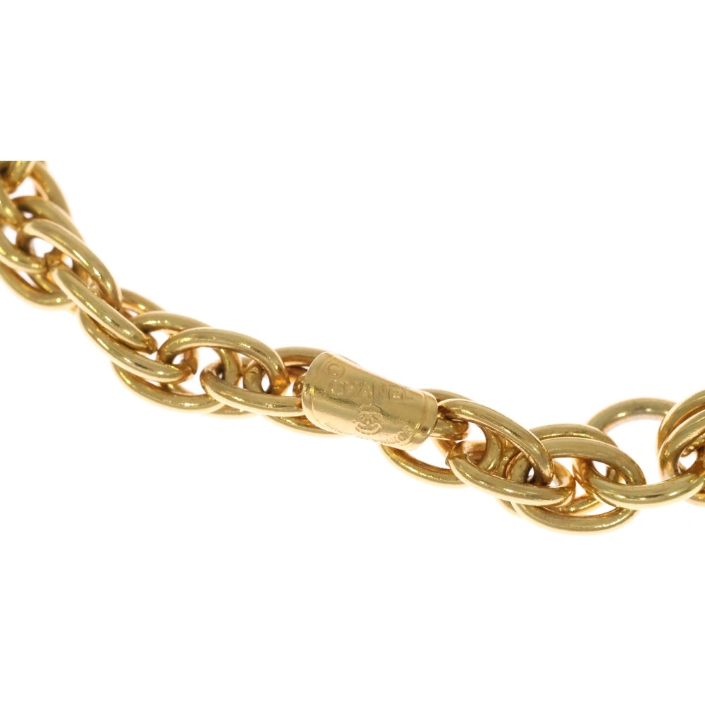 CHANEL(シャネル) グリポア チャーム 2重 ブレスレット ゴールド チェーン レッド×グリーン