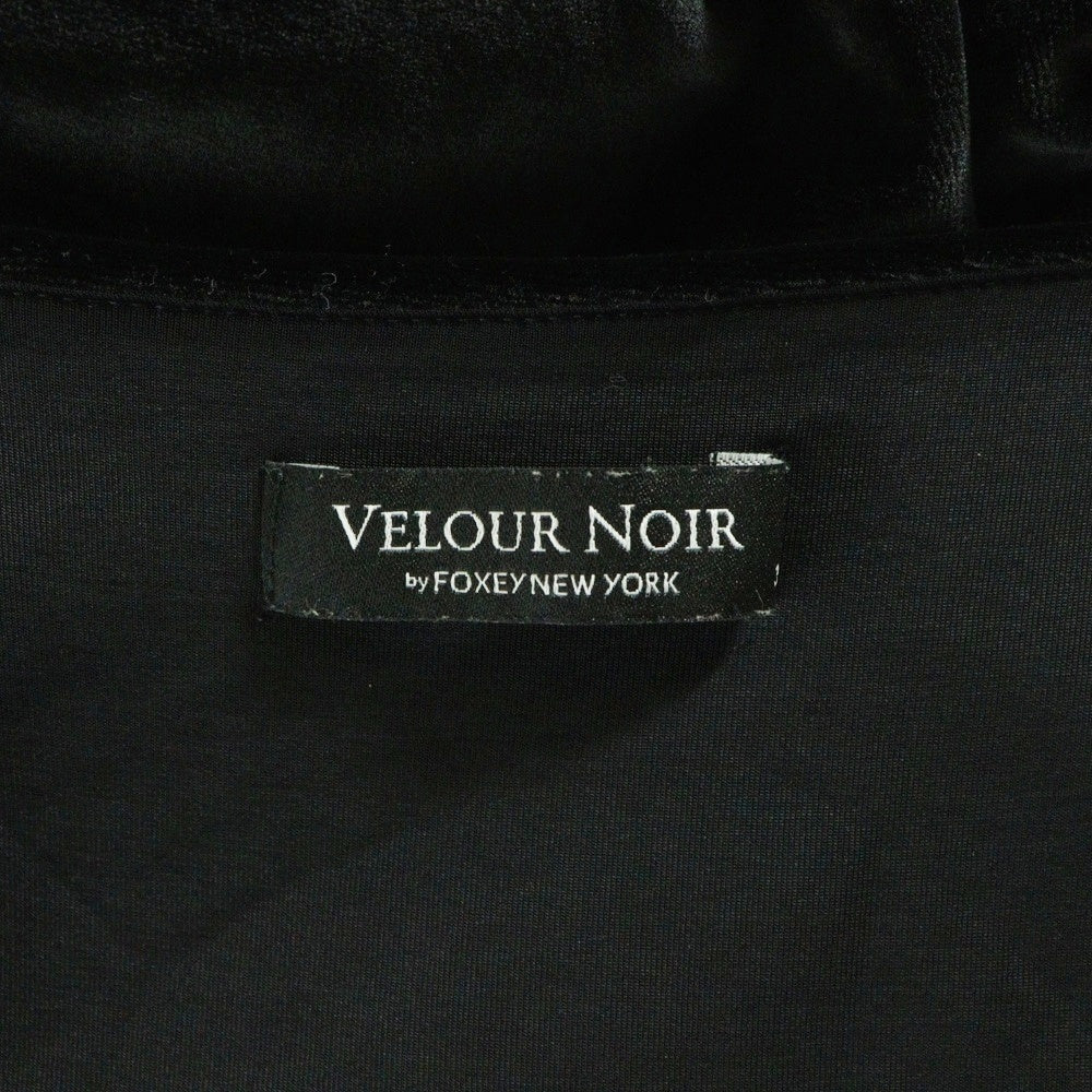 FOXY NEW YORK(フォクシーニューヨーク) タックデザイン ベロア キャミソール ミディアム ワンピース ブラック レディース 26593-VS0FA302V