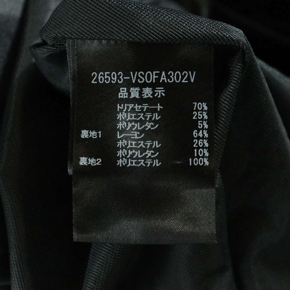 FOXY NEW YORK(フォクシーニューヨーク) タックデザイン ベロア キャミソール ミディアム ワンピース ブラック レディース 26593-VS0FA302V