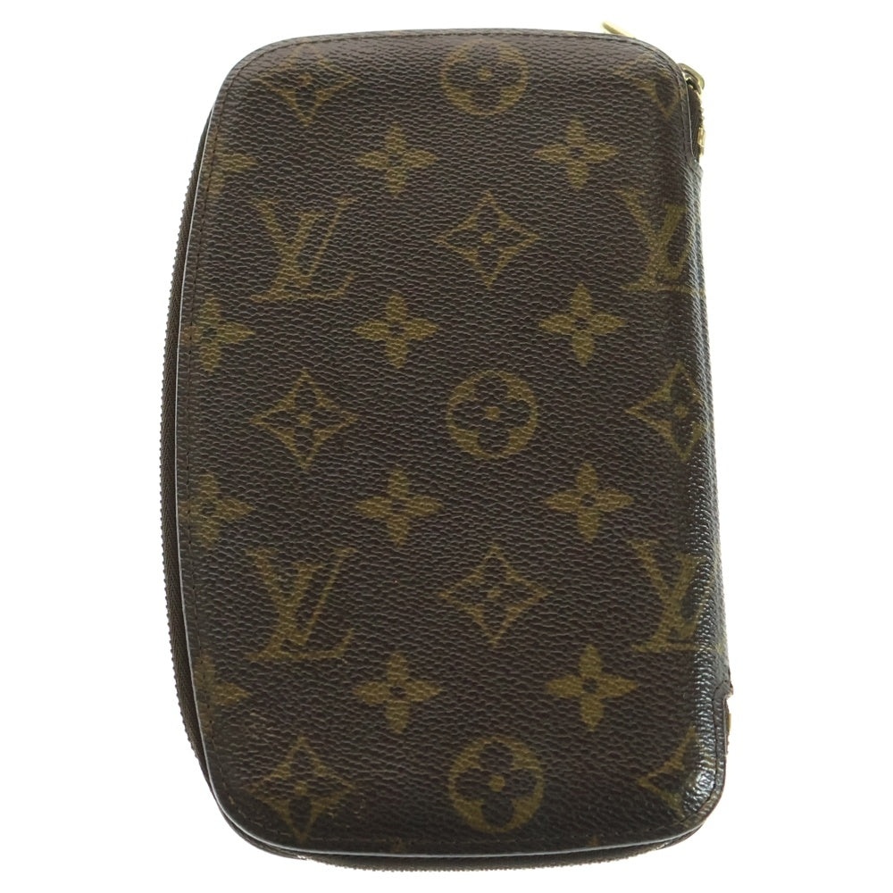 LOUIS VUITTON(ルイヴィトン) モノグラム アジェンダ・ジェオッド カードケース ラウンドジップウォレット 財布 ブラウン PVCレザー M62950 ゴールド金具