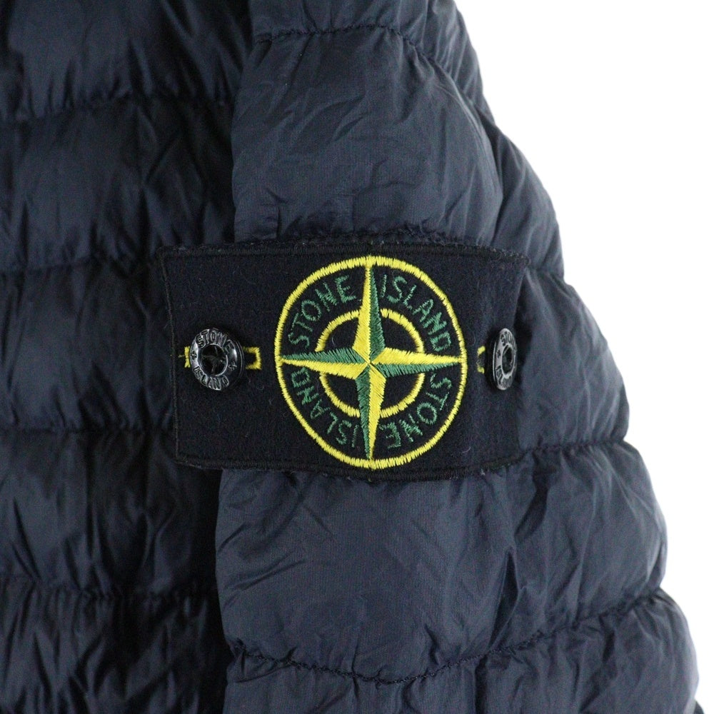 STONE ISLAND(ストーンアイランド) ワッペンロゴ パッカブル ジップアップ ダウンジャケット ネイビー 681540324