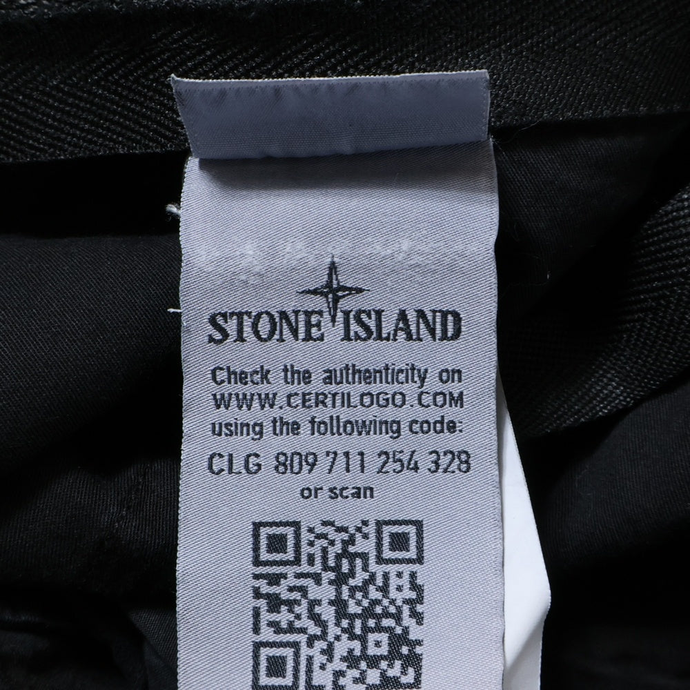 STONE ISLAND(ストーンアイランド) コットン テーパード ワークパンツ ブラック 62153AZWN