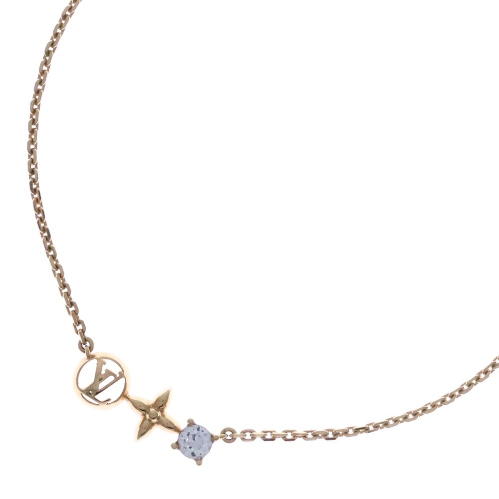 LOUIS VUITTON(ルイヴィトン) コリエ プティ ルイ モノグラム ストーン チェーン ネックレス ゴールド M00368