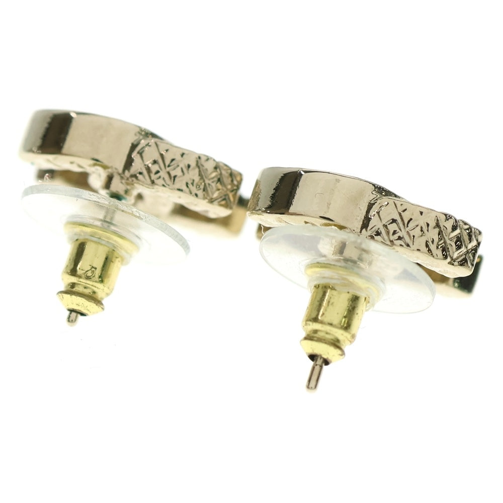 CHANEL(シャネル) ココマーク ラインストーン ロゴピアス シャンパンゴールド GP