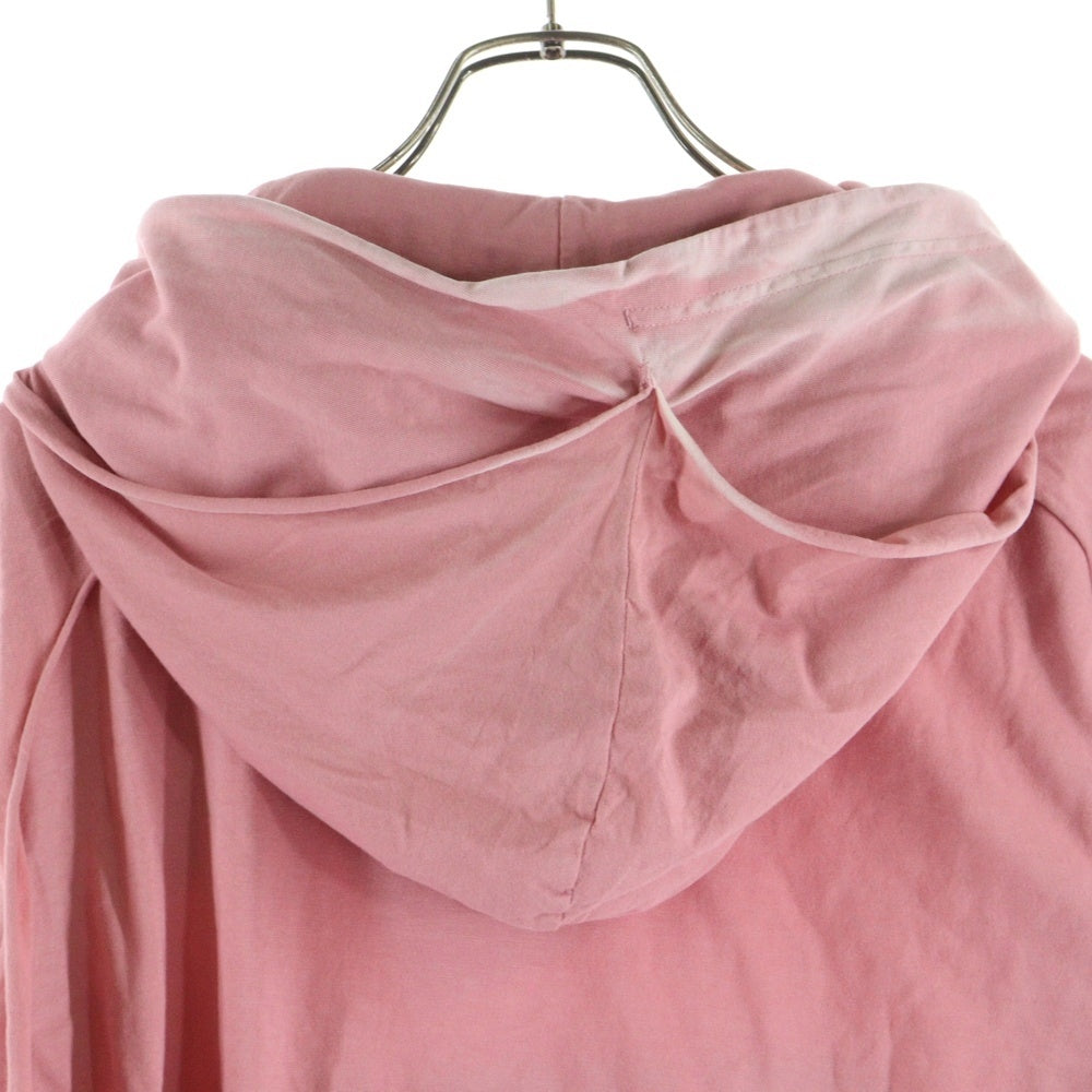 DIESEL(ディーゼル) F-MAITE Dワッペンロゴ ダメージ加工 レイヤード プルオーバー パーカー フーディー ピンク 0KLAH