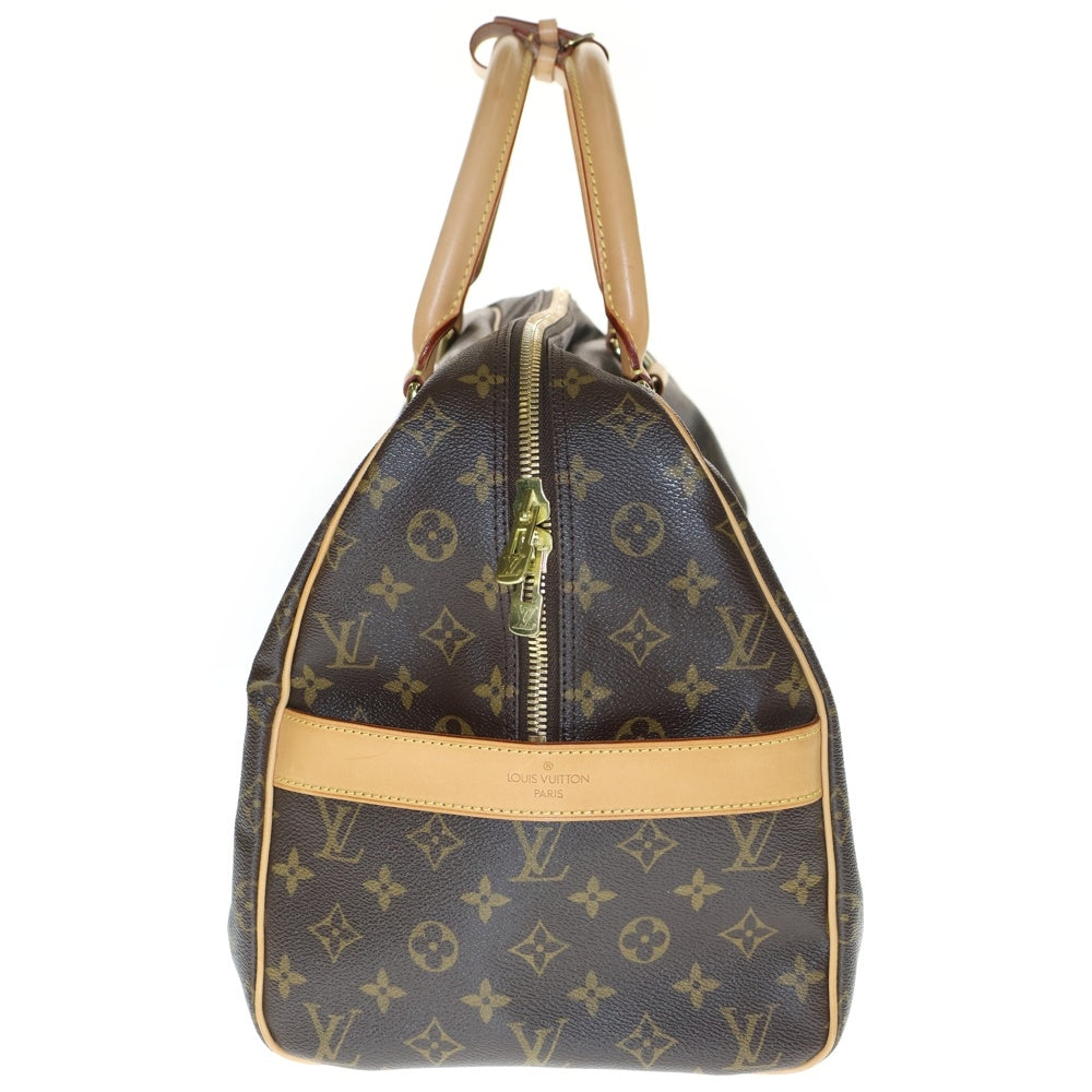 LOUIS VUITTON(ルイヴィトン) モノグラム キャリーオール ボストンバッグ ハンドバッグ ブラウン レザー×PVC M40074 ゴールド金具