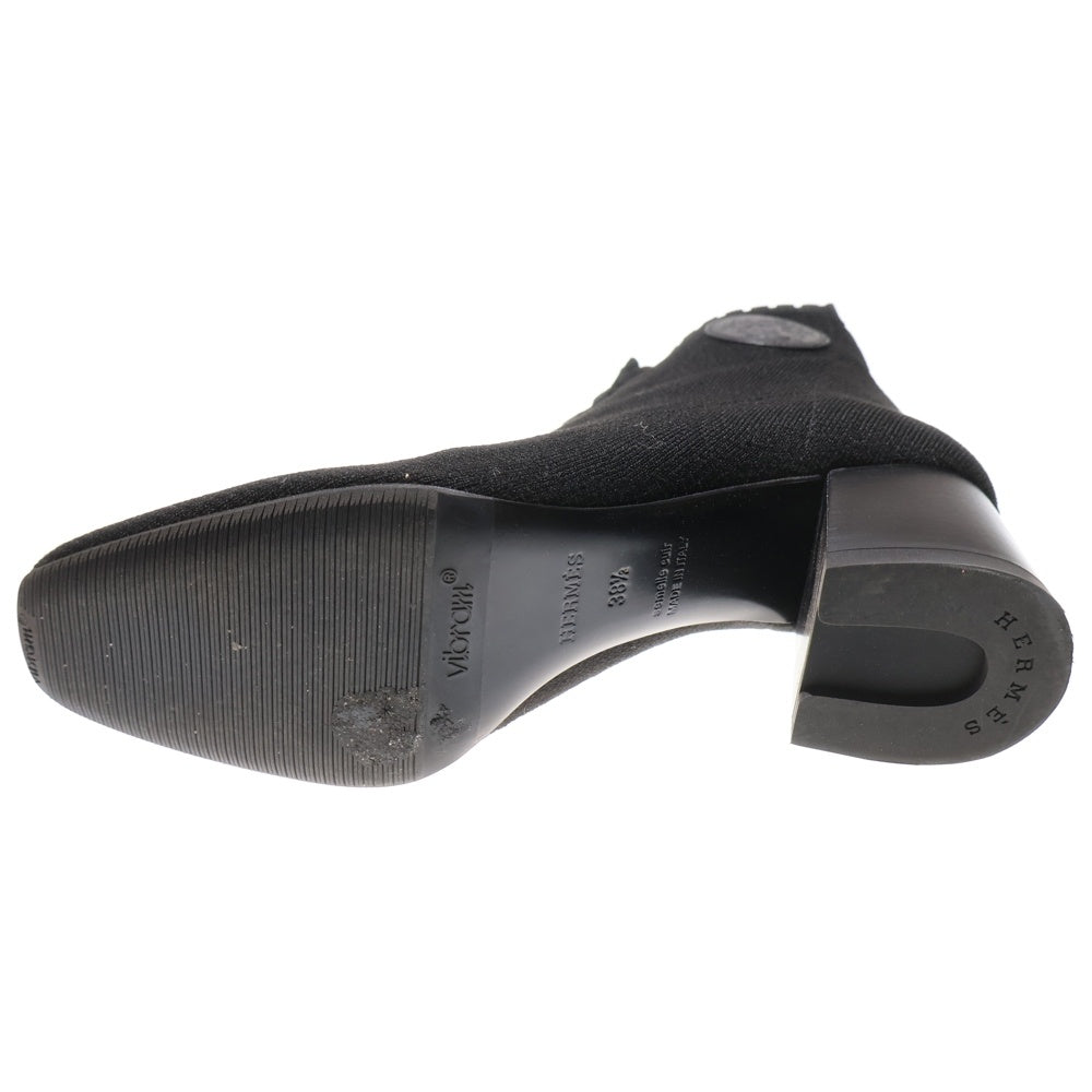 HERMES(エルメス) ヴォルヴェール ショートブーツ ニット ブラック 38 2/1 レディース